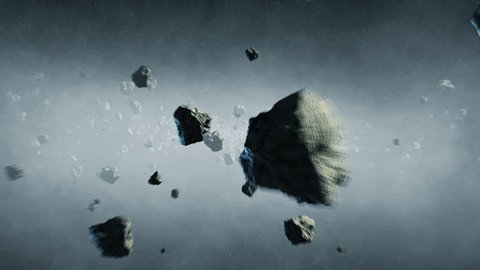 Asteroids Field in Space