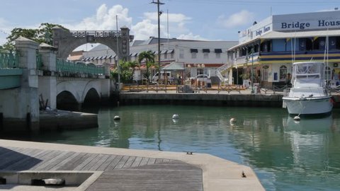 Constitution River and Quayside Shops, Bridgetown, St Michael, Barbados, West Indies, Caribbean