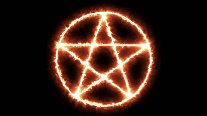 Pentacle Icon Burning Animation Pentagram Icon Stock Footage Video (100 ...