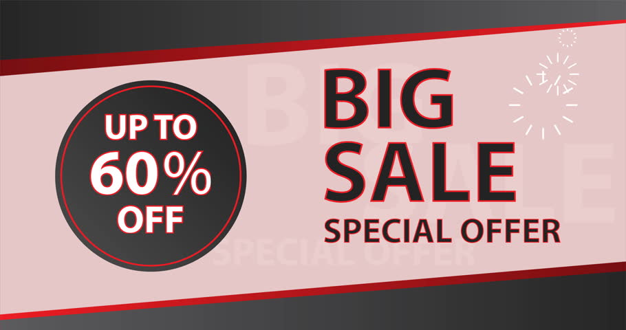 Special sales. Big sale 60% off.