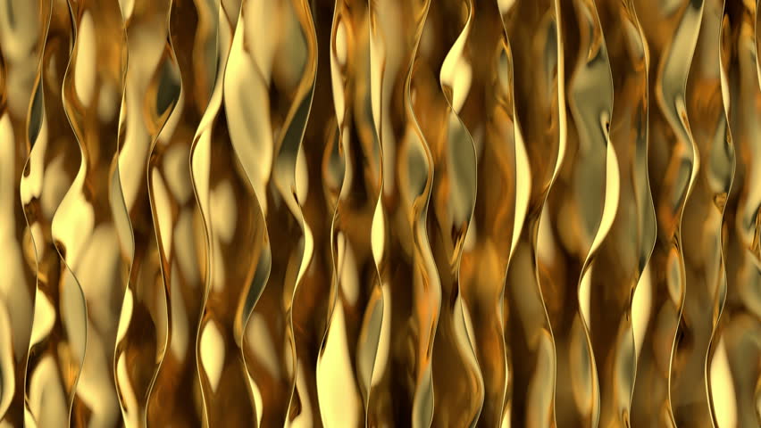 Golden wave background. Gold background. Organic Gold texture. Seamless looping animation Royalty-Free Stock Footage #1014602285