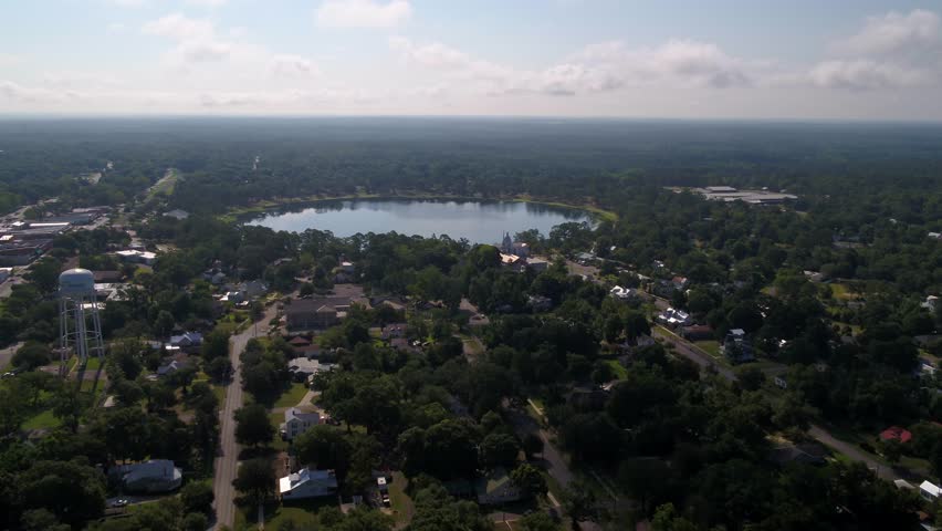 Aerial video Lake Defuniak Florida