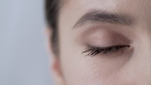 Eye Closeup, Woman Touching Skin Under Eye