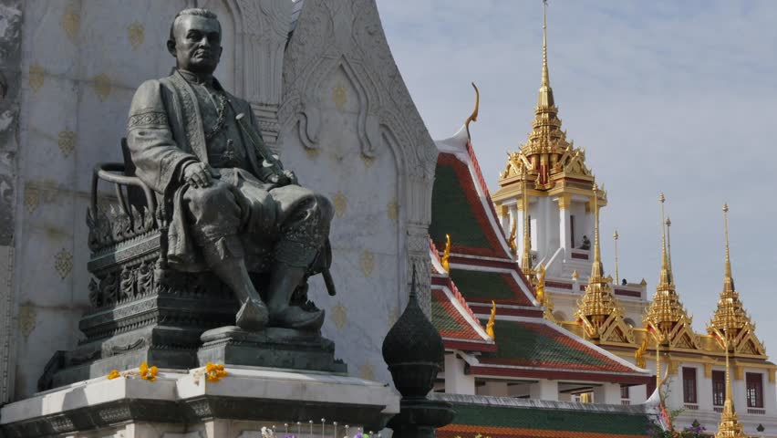 Wat Ratchanatdaram Buddhist Temple on Ratchadamnoen Klang and Maha Chai Road, Bangkok, Thailand, Southeast Asia, Asia