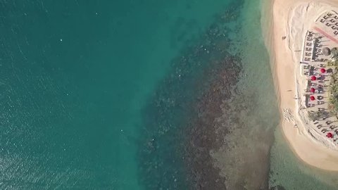 Island resort aerial footage. New Caledonia, Noumea.