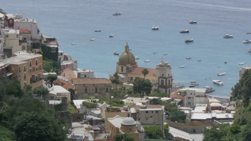View over Positano, Costiera Amalfitana (Amalfi Coast), UNESCO World Heritage Site, Province of Salerno, Campania, Italy, Europe