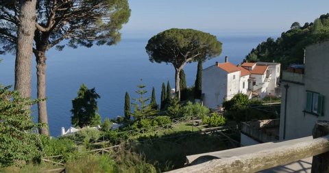 View of Villa Rufolo, Ravello, Costiera Amalfitana (Amalfi Coast), UNESCO World Heritage Site, Campania, Italy, Europe