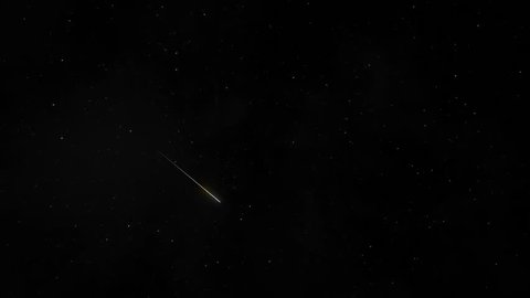 Animation of stars moving in night sky, starry sky turning around the Earth