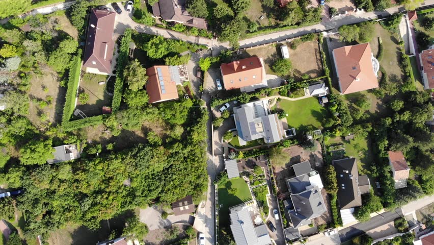 Small Hungarian Neighborhood. Video Captured by Drone