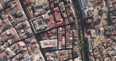 A beautiful 4k aerial flight over Istanbul rooftops. Istanbul. Turkey. 
