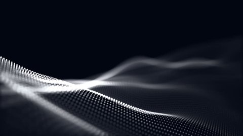 Digital wave background abstract title blurred animation of particle seamless.