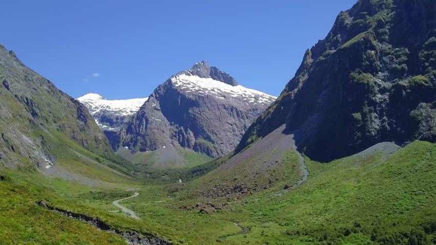 Aerial New Zealand Fiordland National Park Road Trip