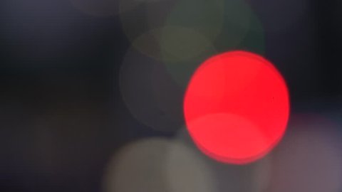 Defocused red circles light effects, abstract blurred motion boche background