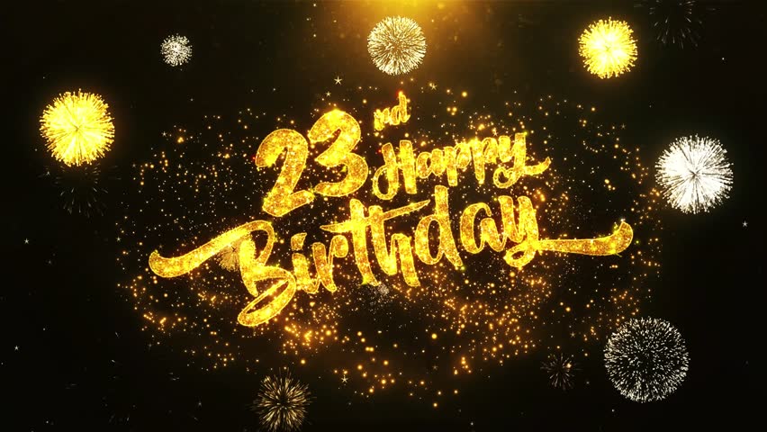 23rd Happy Birthday Text Greeting Stok Videosu 100 Telifsiz Shutterstock