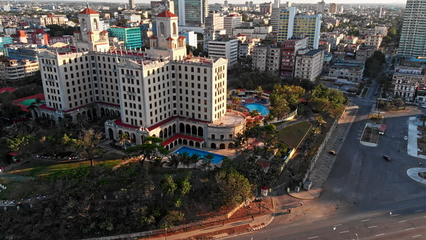 Cuba Havana v49 Slow panning detail of hotel 4/18