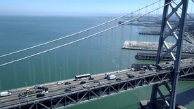 Bay Bridge (San Francisco, CA) 4k 23.98p Drone Shot