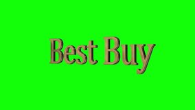 3d gold text letters best buy sale. Inscription for motion posters, banners. Available in FullHD and HD video footage