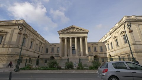 Montpellier, France - April, 2017: Courthouse in Montpellier, France.