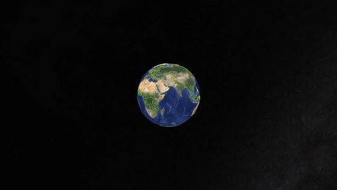 Trinidad and Tobago with flag. 3d earth in space - zoom in Trinidad and Tobago outer, created using ultra high res NASA