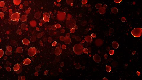 blood cells traveling through a vein.