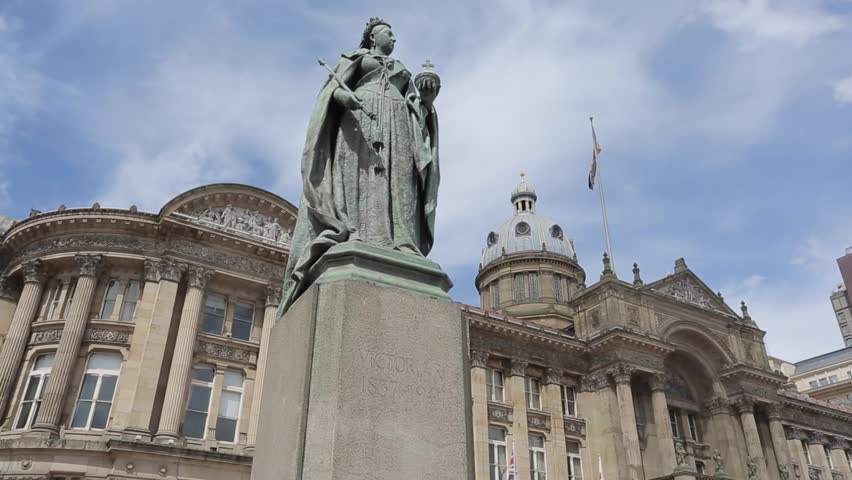 Queen Victoria Statue & Council House & Victoria Square, Birmingham, West Midlands, England, United Kingdom, Europe