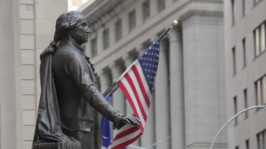 George Washington Statue at Federal Hall, Manhattan, New York City, New York, USA, North America