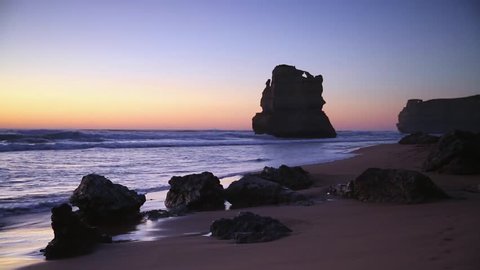 Stacks of Twelve Apostles at sunset, Port Campbell National Park, Great Ocean Road, Victoria, Australia