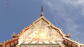 Glass Temple Uthai Thani Thailand.4k video