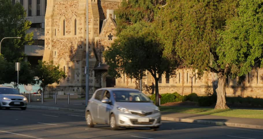 St Francis Xavier Cathedral on Victoria Square, Adelaide, South Australia, Australia