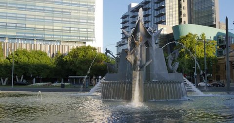 Fountain on Victoria Square, Adelaide, South Australia, Australia