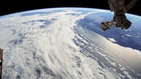 Planet Earth seen from the ISS. Beautiful Planet Earth observed from space. Nasa time lapse shooting earth from space. Elements of this video furnished by NASA.