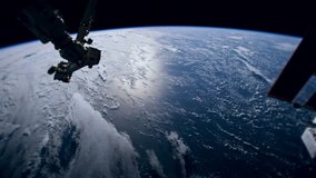 Planet Earth seen from the ISS. Beautiful Planet Earth observed from space. Nasa time lapse shooting earth from space. Elements of this video furnished by NASA.