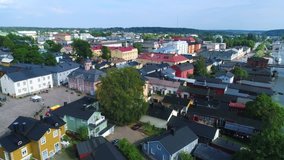 Panorama of the Finnish city of Porvoo. July day. Finland