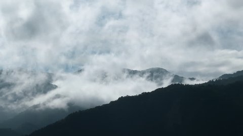 Hakuba mountains with cloud in Nagano prefecture, Japan. [time lapse]