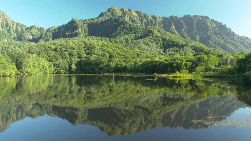 Togakushi of Kagami pond ( Kagamiike ) in Nagano prefecture, Japan. 