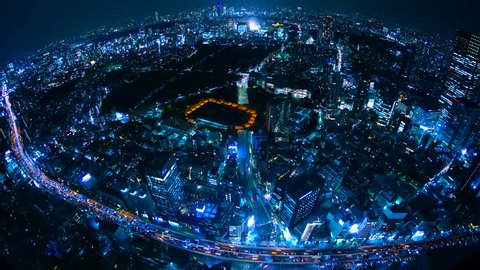 
Tokyo night view time lapse pseudo aerial shooting wind shooting 4k