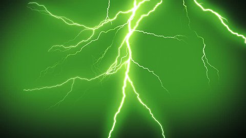 Lightning strikes flashing in the night. Green. More options in my portfolio.