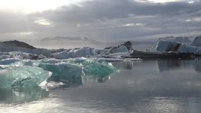 Jokulsarlon glacier lagoon (Iceland). This area is part of the Vatnajokull National Park.