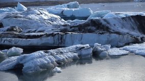 The famous Jokulsarlon glacier lagoon in Iceland