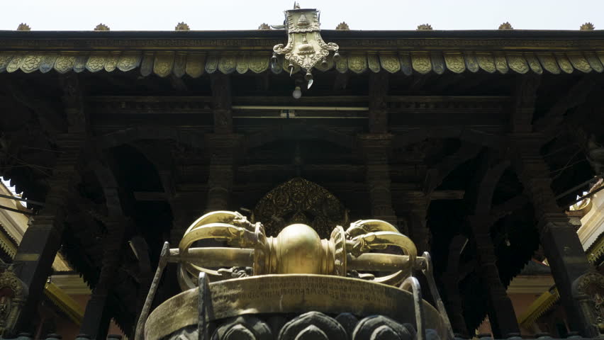 Golden temple in Patan, Buddhist monastery of Durbar Square, Kathmandu of Nepal.