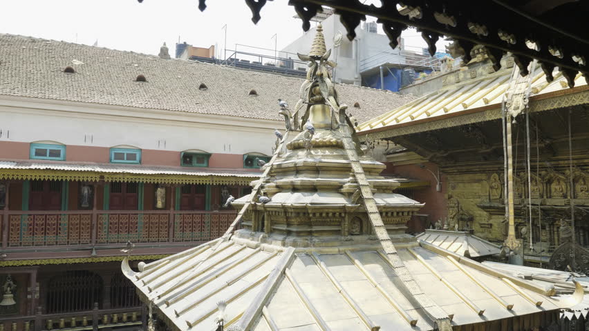Golden temple in Patan, Buddhist monastery of Durbar Square, Kathmandu of Nepal.
