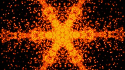 Psychedelic visual particle background. Kaleidoscopic mandalas. 4K
