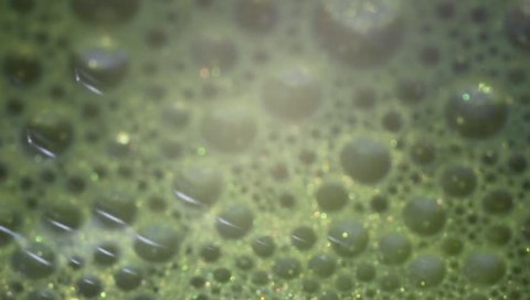 Gold Liquid Glittery Paint Bubbles Abstract Stock Footage Video (100% ...