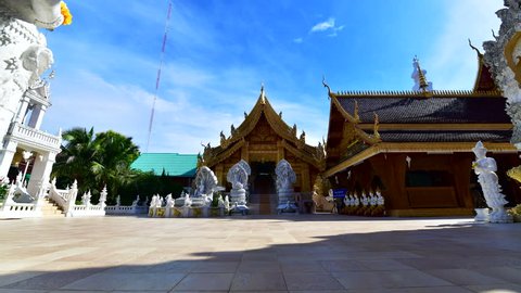4K time lapse video of San Pa Yang Luang temple, Thailand.