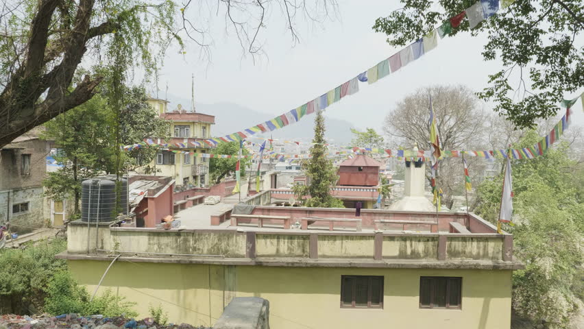 Buildings in asian city Kathmandu, Nepal.