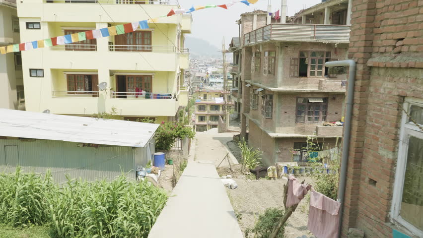 Buildings in asian city Kathmandu, Nepal.