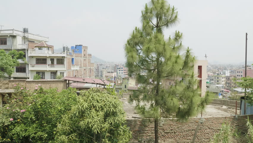 Buildings in asian city Kathmandu, Nepal.