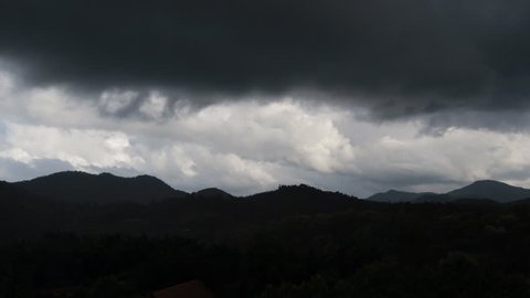 Dramatic stormy and cloud is moving mountain view befor raining,landscape time lapse, Vdo clip