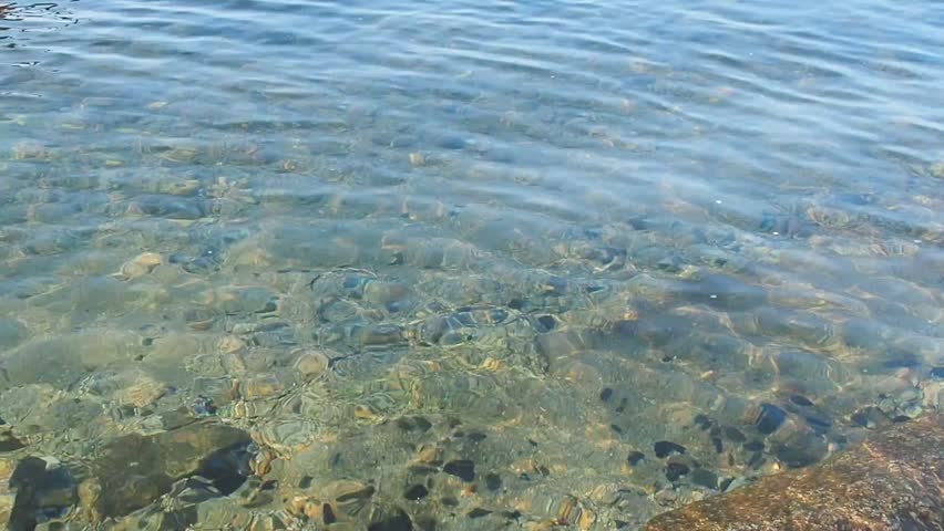 Water surface: Very clear water of Lake Biwa, Japan