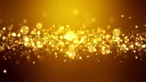 Video animation of christmas golden light shine particles bokeh over golden background and the numbers 2019 - represents the new year - holiday concept